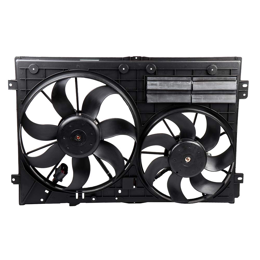 ECCPP AC A/C Condenser Radiator Cooling Fan Replacement Compatible with VW Beetle Cabrio, Golf Sport Wagen, Jetta, Passat, Rabbit - Perfect for Summer Road Trips & Engine Cooling Maintenance