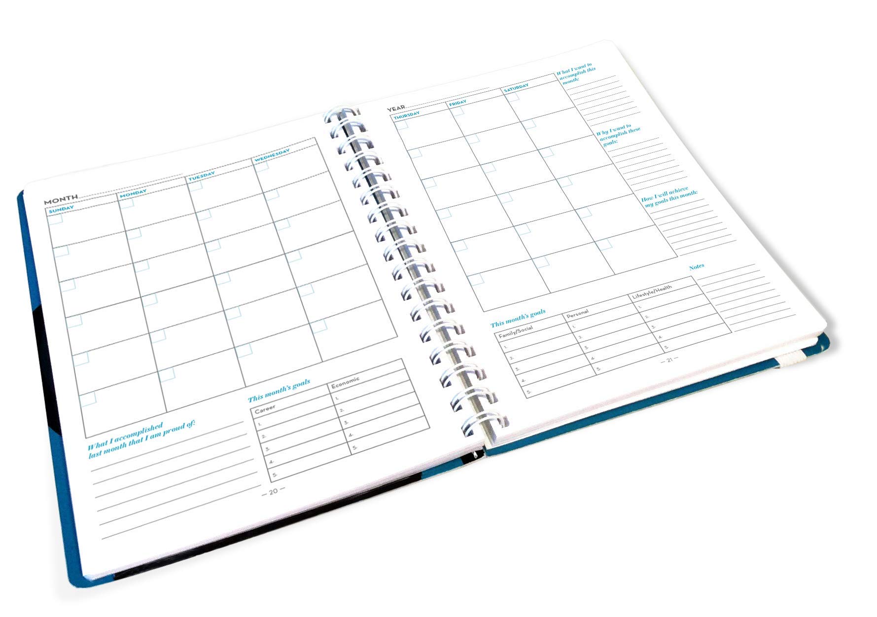 Jim Rohn One-Year Success Planner - Daily, Weekly & Monthly Goal Setting Journal for Personal Growth & Productivity - Perfect for Entrepreneurs, Students & Professionals
