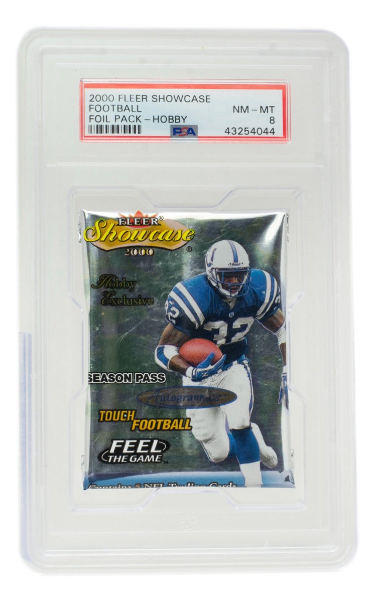 2000 Fleer Showcase Football Hobby Foil Pack - BPSA Graded NM-MT 8 - Rare Collectible Trading Cards for Sports Memorabilia & Investment Collection