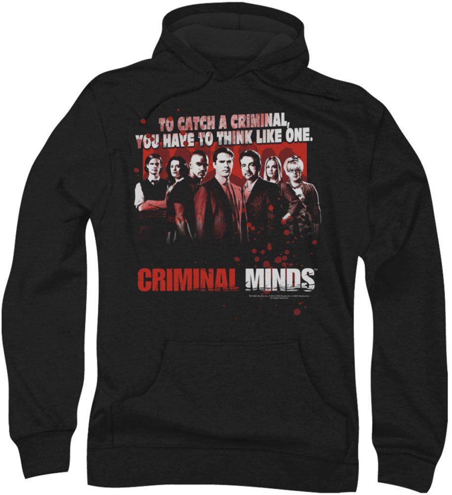 Criminal Minds - Men's Think Like One Hoodie, Medium, Black | Stylish & Comfortable Pullover for Casual Wear, Street Fashion & Gifts