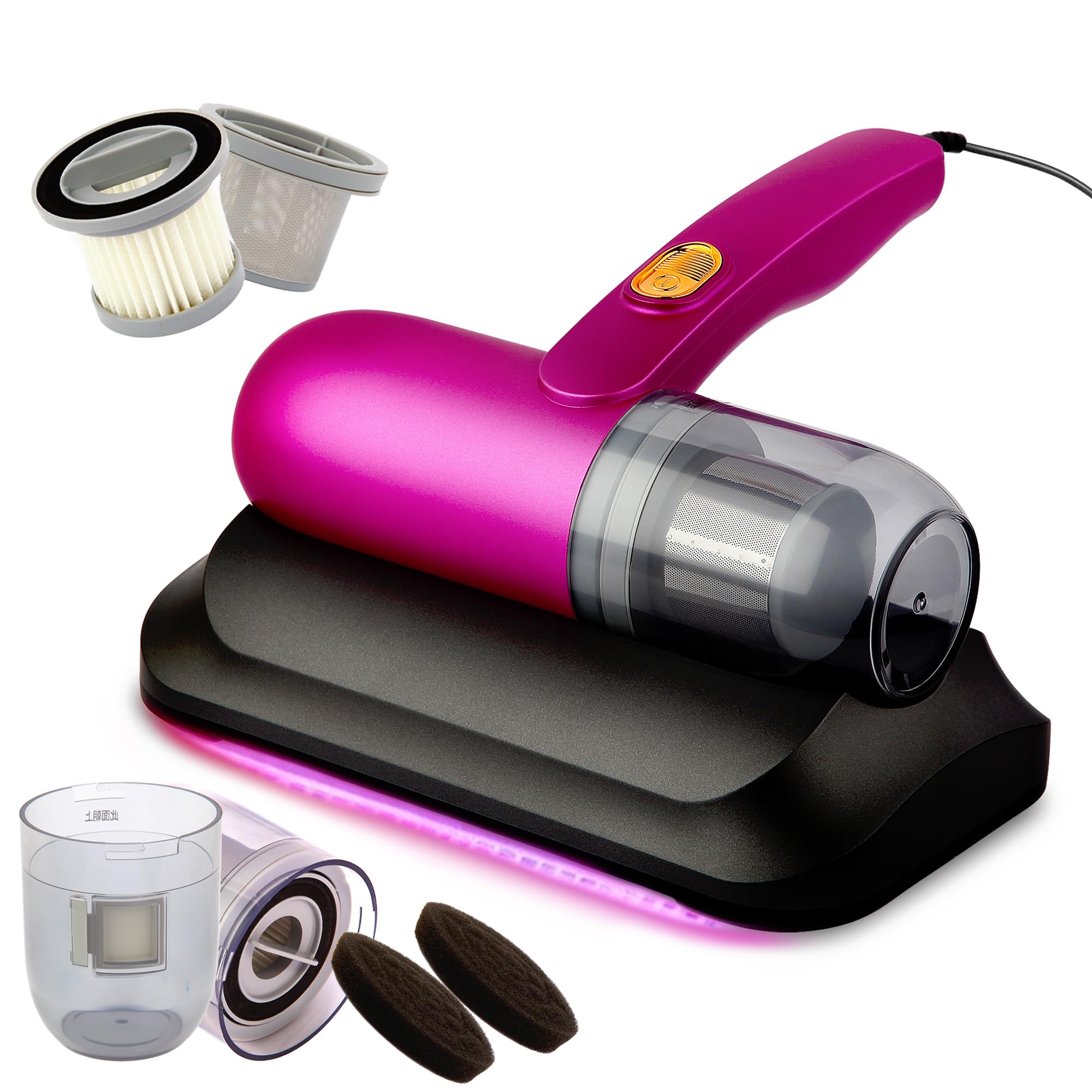 13KPa Powerful Handheld Vacuum Cleaner for Bed, Mattress, Sofa & Carpet - UV Light & Washable HEPA Filter for Deep Cleaning Pet Hair & Dust - Strong Suction & Quiet Operation - Perfect for Allergy Sufferers & Pet Owners