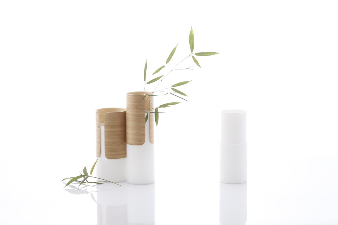 JIA Inc. Transit Series - 10 Inch Tall Modern Dual Vase Set for Home Decor, Wedding Centerpiece, and Office Tabletop Arrangement