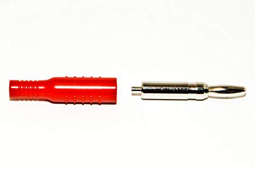 20AWG Red Banana Plugs (10-Pack) - High-Quality Electrical Connectors for Speakers, Test Leads, and DIY Electronics Projects