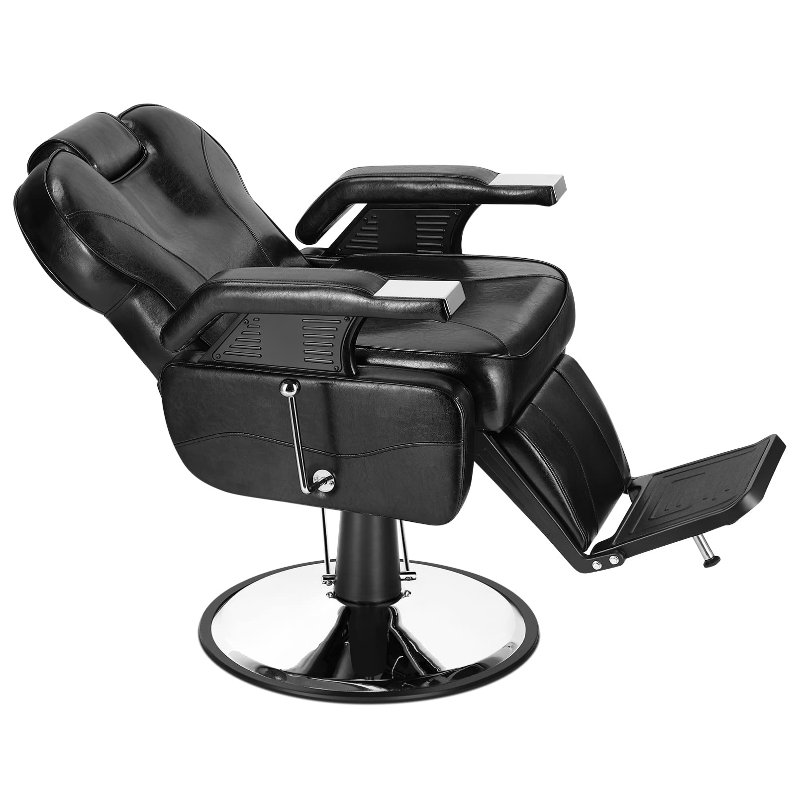 **Heavy Duty 360° Rotating Hydraulic Barber Chair - Professional Reclining Salon Styling Chair for Hairdressers & Barbershop Equipment (Ideal for Haircuts, Shaving & Beauty Treatments)**