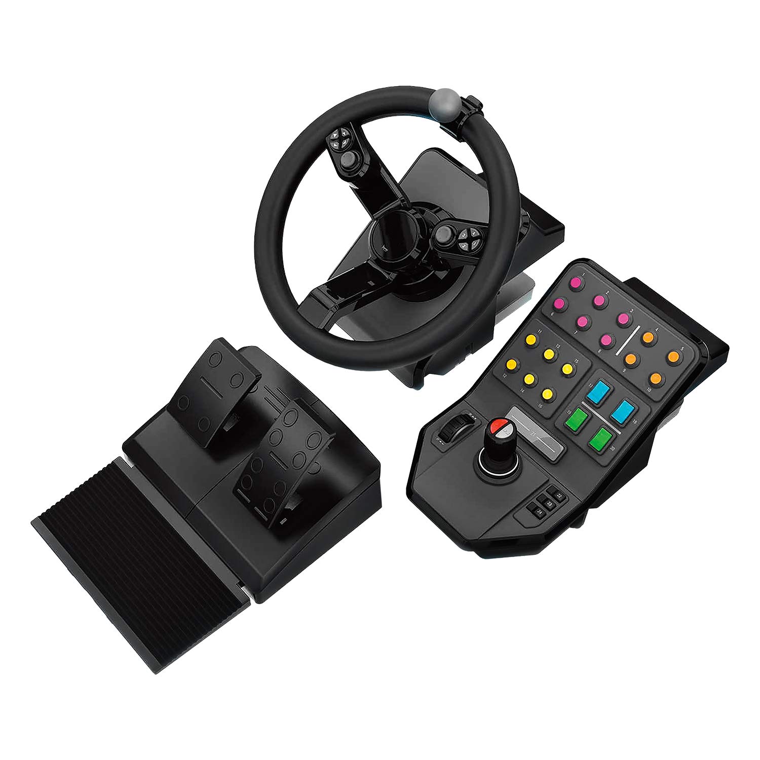 Logitech G Farm Simulator Heavy Equipment Bundle (2nd Gen) - Steering Wheel, Pedals & Side Panel Control Deck for PC - Compatible with Farming Simulator 22 & Older Versions - Perfect for Realistic Farming Simulation Gaming