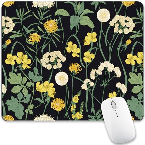 black yellow floral
