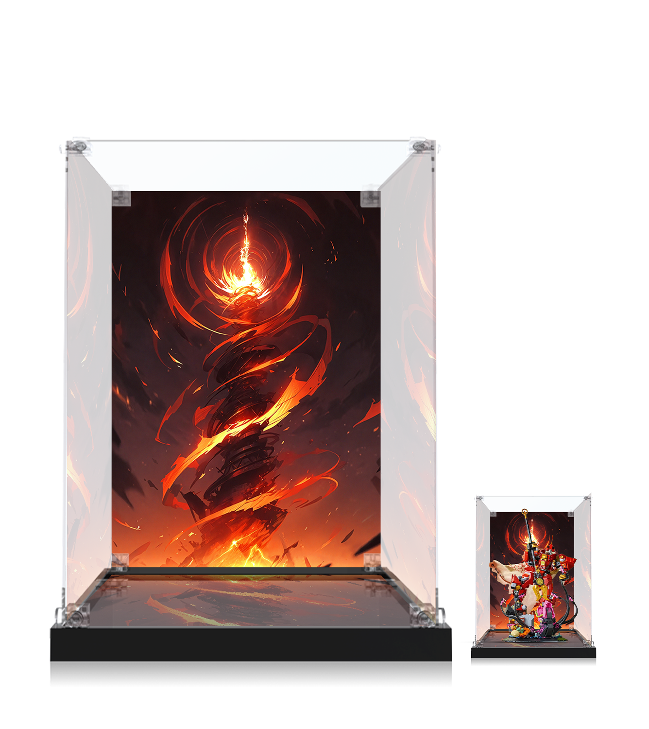 LEGO® NINJAGO® The Fire Knight Mech 71846 Display Case - Protective Showcase for Collectible LEGO Sets | Perfect for Home Decor, Office Display & Gift Giving