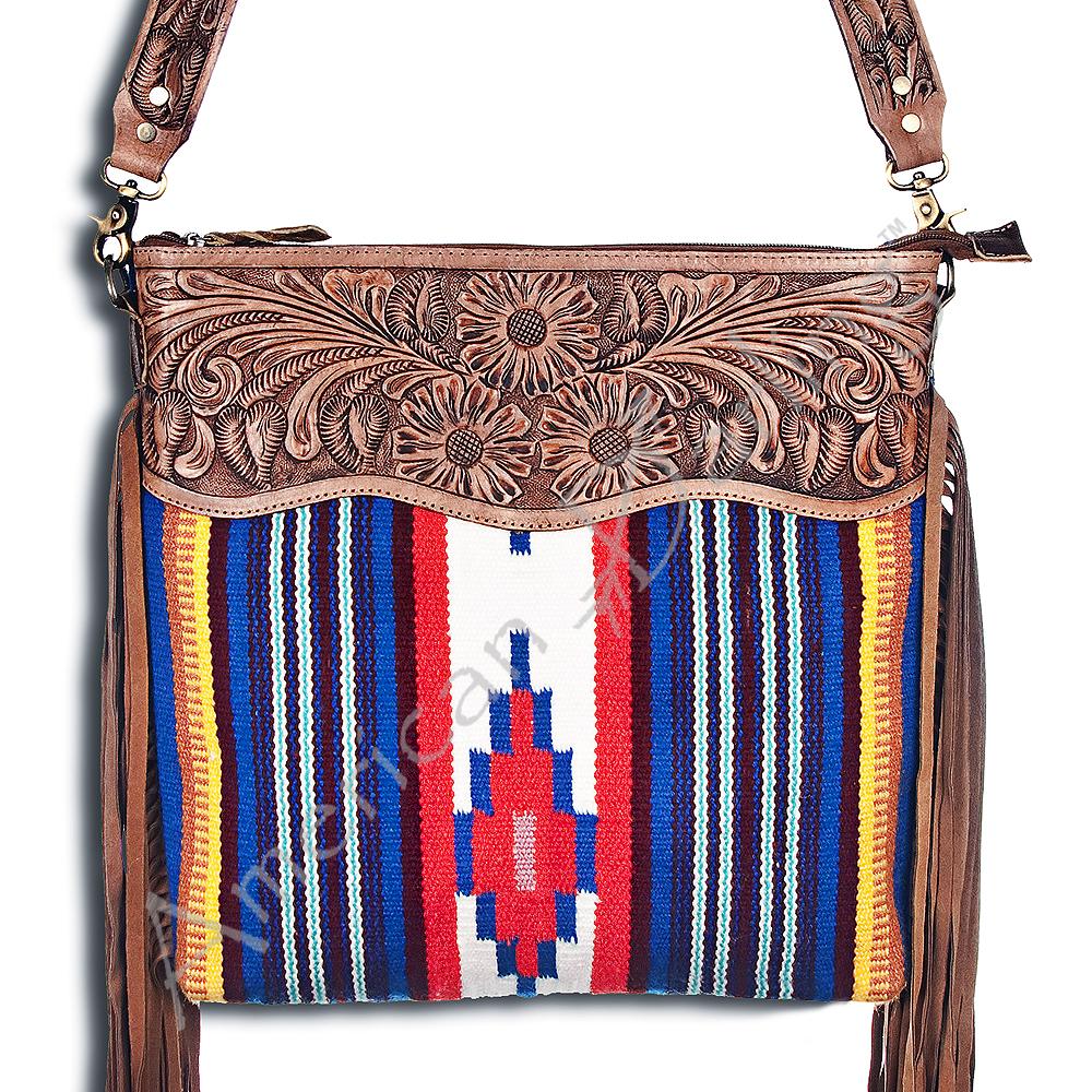 Stylish American Darling Aztec Blue Crossbody Purse for Women - Perfect for Everyday Use, Travel & Casual Outings