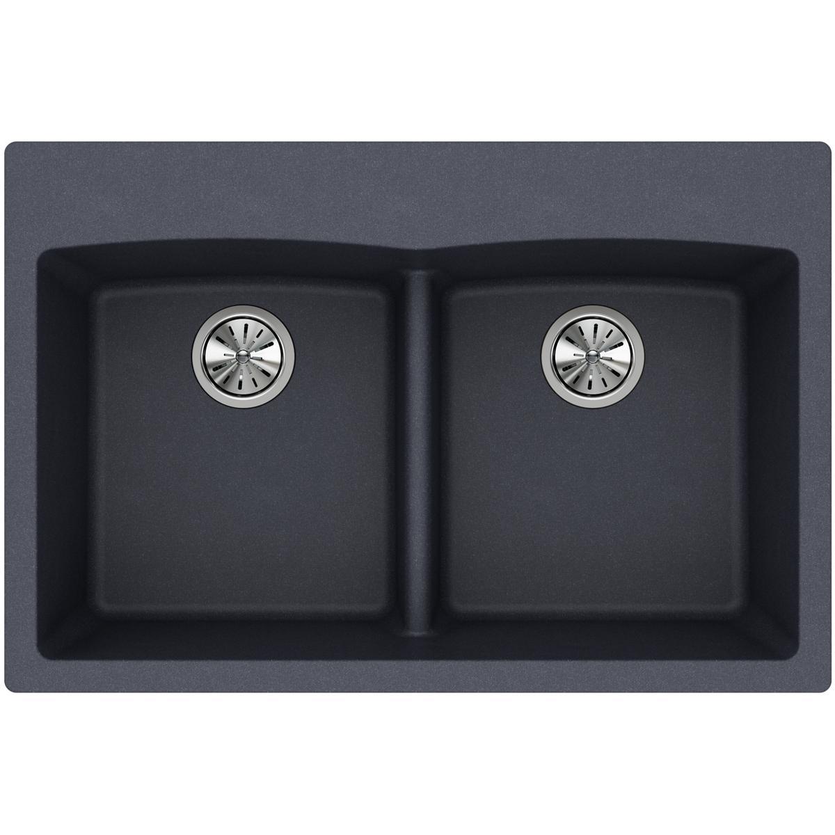 Elkay Quartz Classic 33 x 22 x 10 Inch Double Bowl Drop-in Kitchen Sink with Aqua Divide - Perfect for Modern Homes & Restaurant Prep Stations