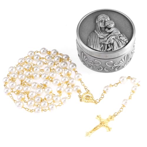 Magic White + Madonna & Child Rosary Box