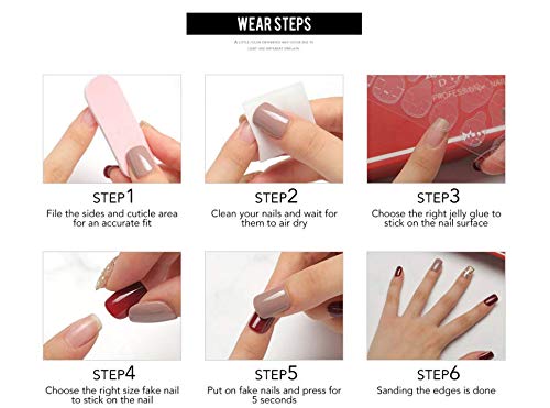 Blufly 24Pcs Glossy Stripe Press on Nails - Long Oval Shiny Frosted Fake Nails with Geometric Glitter Design, French Tip Acrylic Ballerina False Nails for Women and Girls (Fr-2) | Perfect for Parties, Weddings, Date Nights and Special Occasions