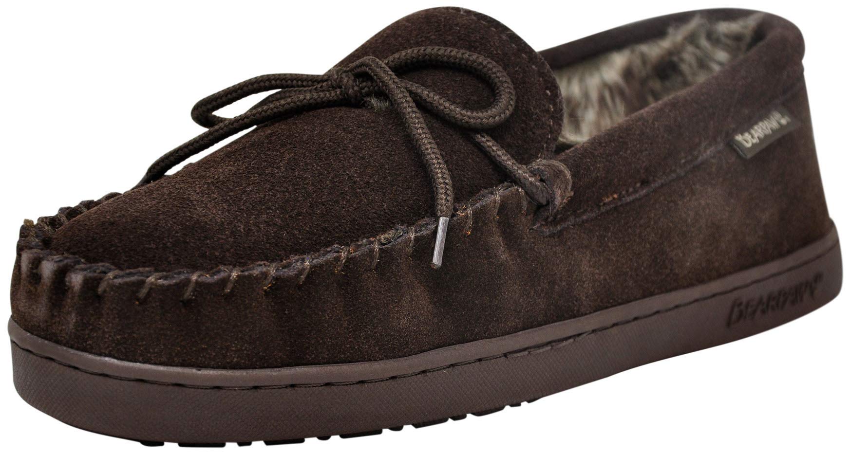 BEARPAW Men's Moc II Slippers - Comfortable & Lightweight Casual Shoes for Men in Multiple Colors | Indoor/Outdoor House Shoes, Lounge Slippers for Home, Office & Travel