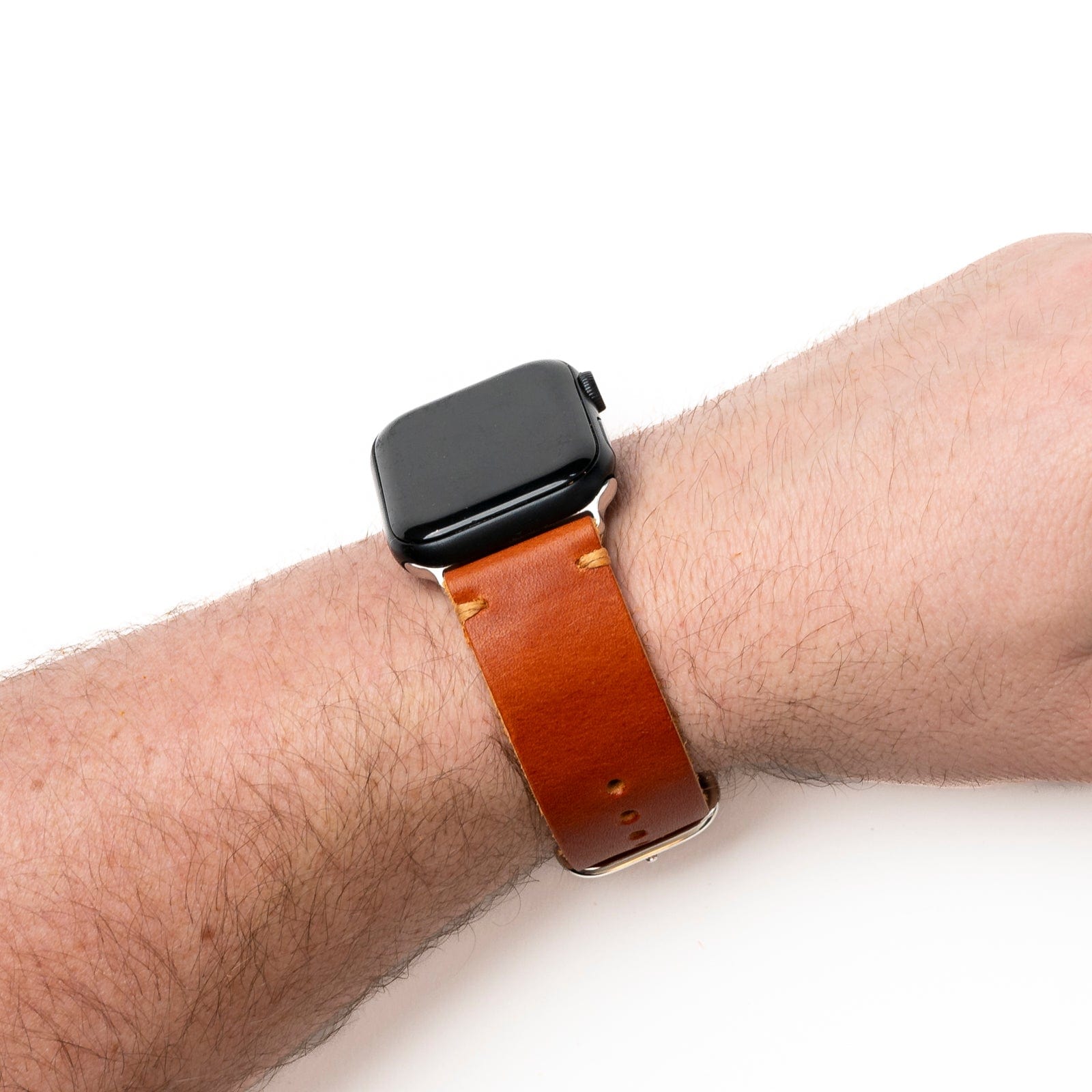 Genuine Leather Apple Watch Band - Premium Replacement Strap for Apple Watch Series 9/8/7/6/SE - Soft Comfortable & Adjustable - Perfect for Workouts, Office & Everyday Wear