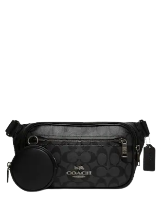 Coach Elias Belt Bag in Signature Canvas - Stylish Crossbody Bag for Women, Perfect for Travel, Shopping & Everyday Use
