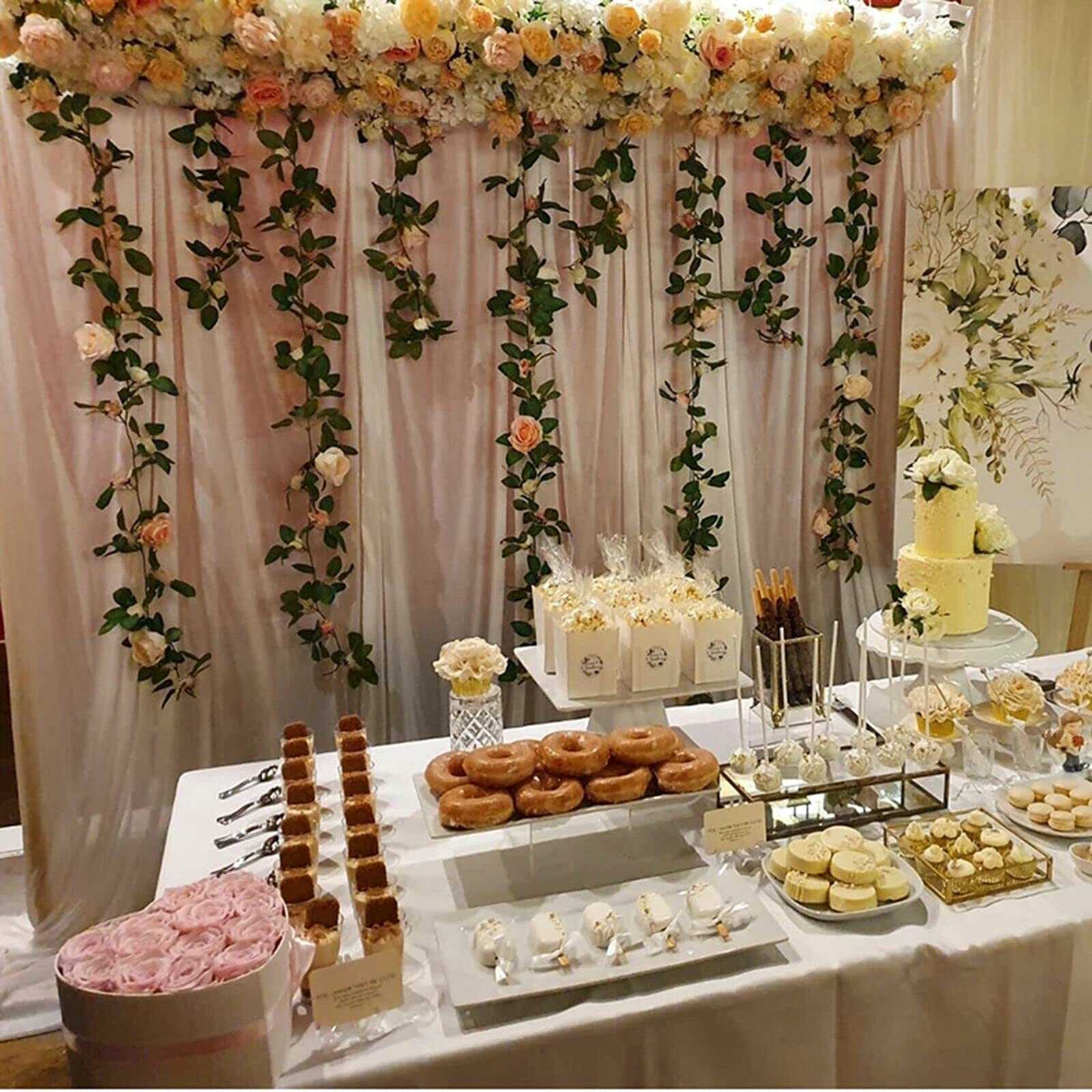 DNYSYSJ White Metal Square Arch Stand for Wedding Backdrop, Party Decor, Photo Booth Frame - Perfect for Bridal Showers, Birthday Parties, and Outdoor Events
