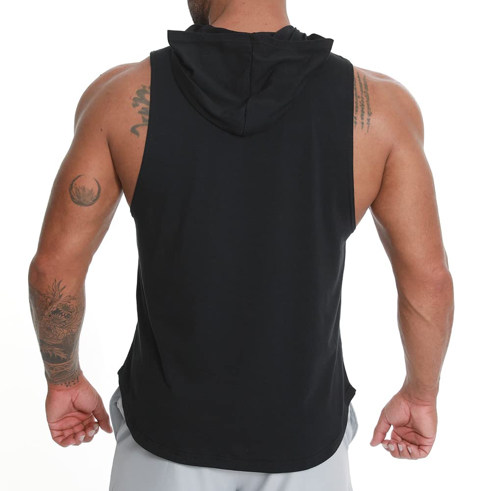 Men's Sleeveless Hoodie Gym Shirt - Breathable Muscle Tank Top for Bodybuilding & Workout - Perfect for Fitness Training, Weightlifting & Outdoor Activities