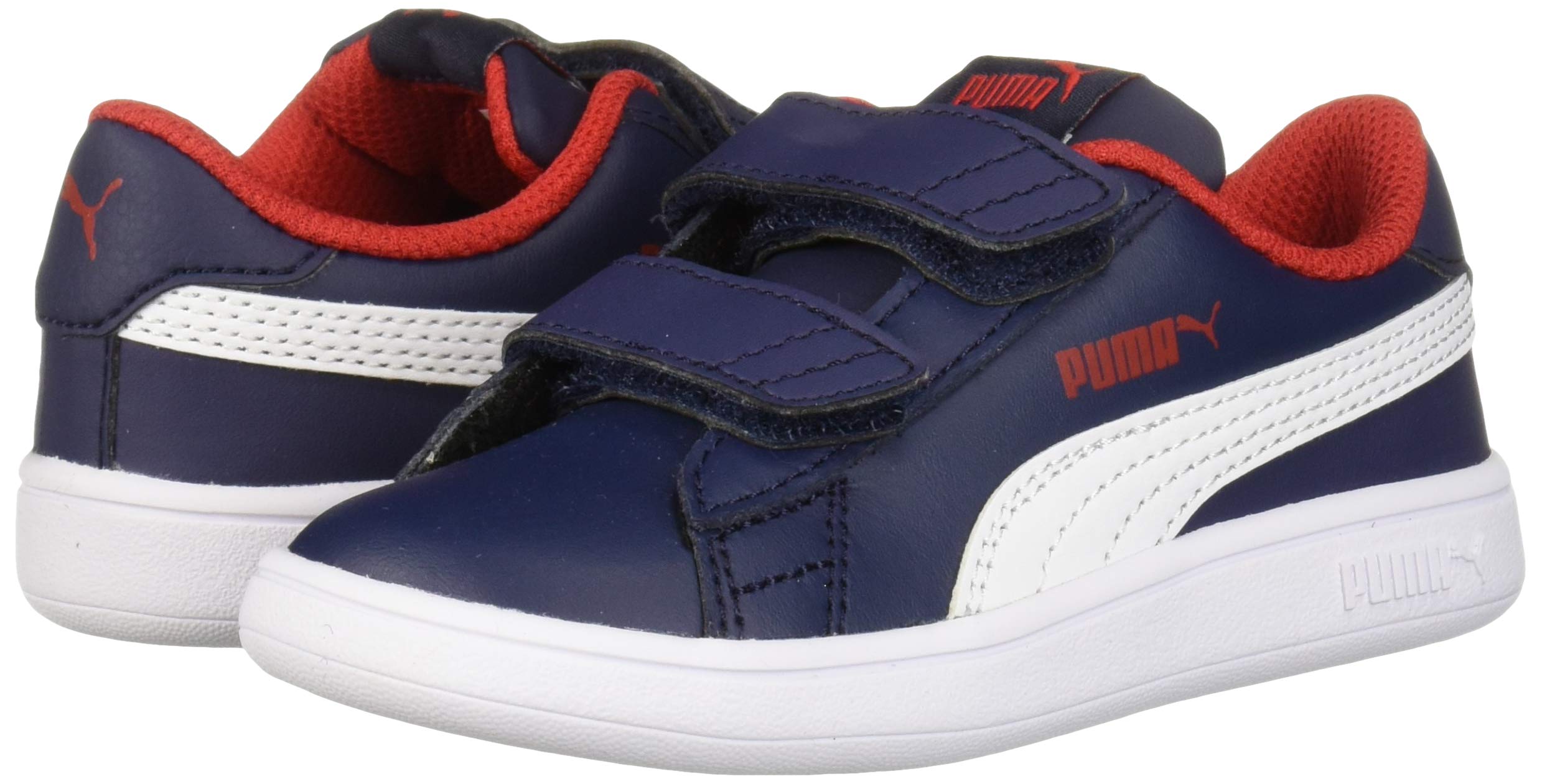 PUMA Unisex-Child Smash 2 Hook and Loop Sneakers - Lightweight Kids' Athletic Shoes for Running, School & Everyday Wear | Velcro Closure for Easy On/Off