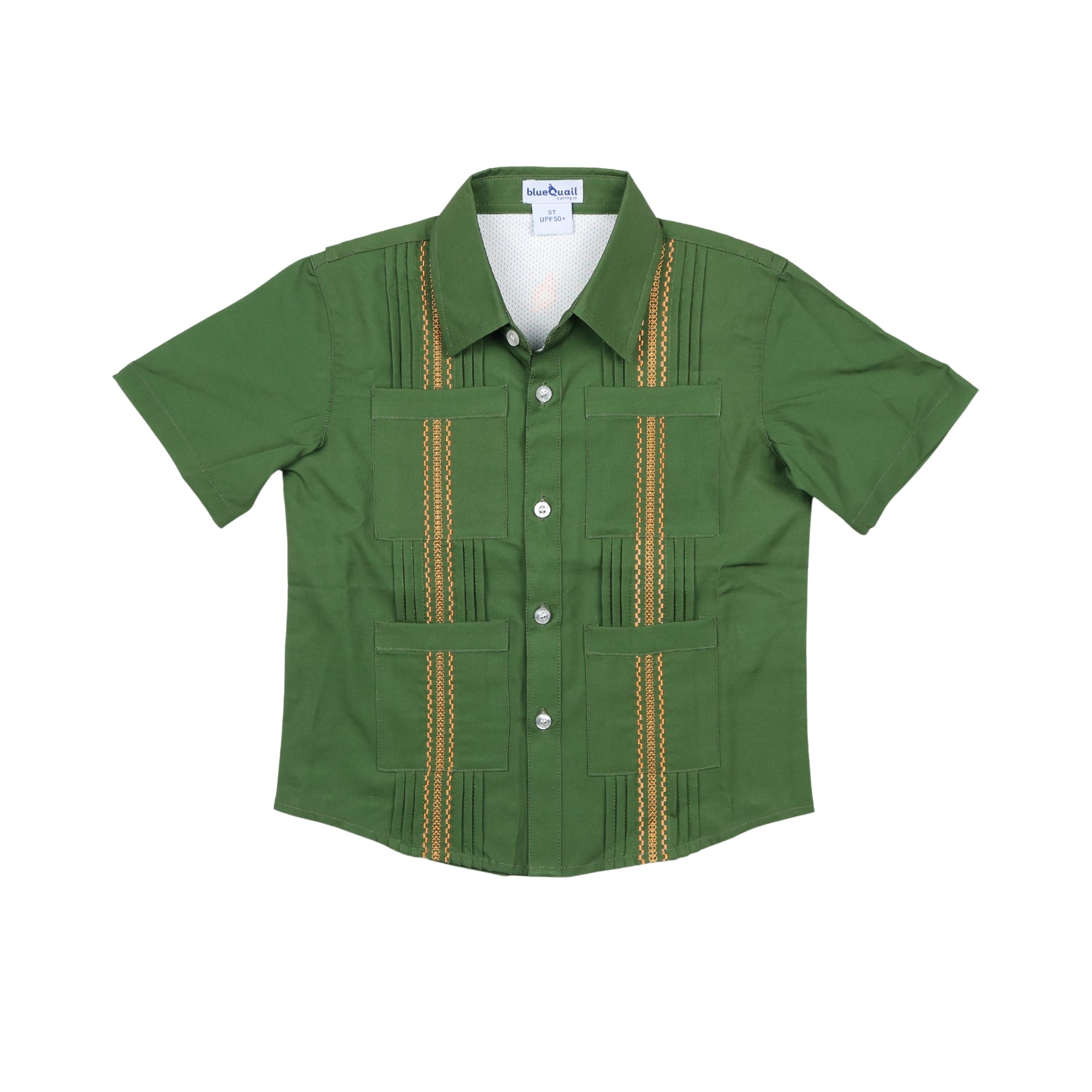 Premium Guayabera Shirt for Men - Short Sleeve Post Oak & Blaze Casual Button-Up - Perfect for Summer Vacations, Beach Weddings & Tropical Getaways