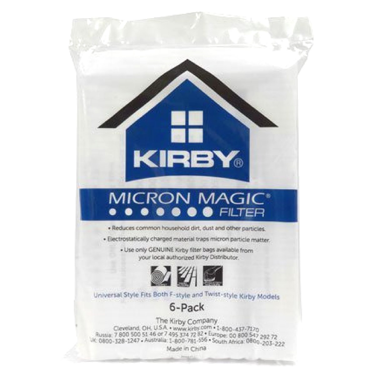 Kirby Universal Fit Vacuum Bags - 6 Pack | Compatible with Most Kirby Vacuum Models | Perfect for Home Cleaning, Pet Hair Removal & Allergen Control