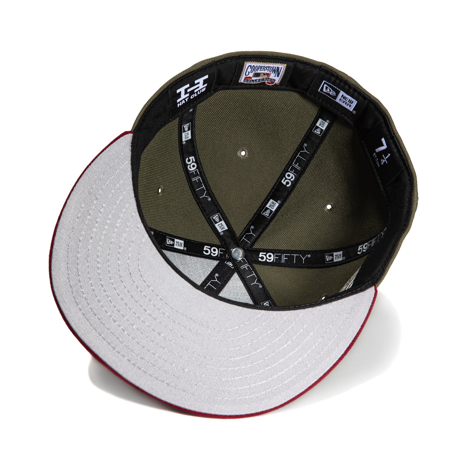New Era 59Fifty New York Yankees 1923 World Series Patch Script Winter Hat - Olive & Cardinal Colors for Baseball Fans & Cold Weather Fashion