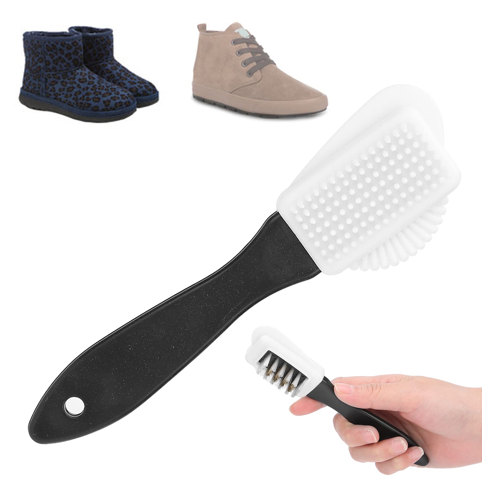 **YUYTE Dual-Sided Shoe Cleaning Brush for Suede, Nubuck & Velvet Leather - Perfect for Sneakers, Boots & Dress Shoes - Gentle & Effective Polishing & Stain Removal**