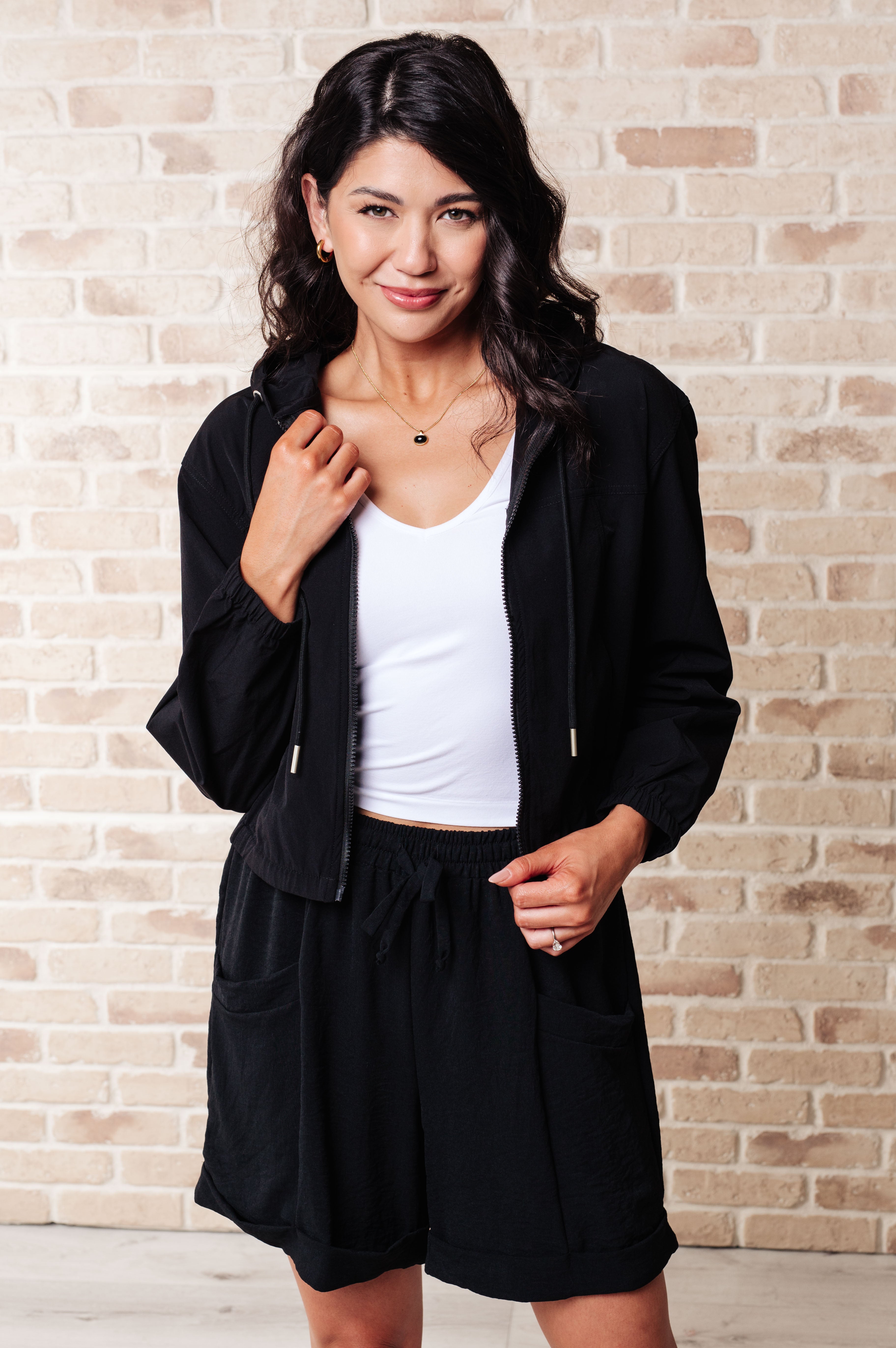 Sky of Only Clouds Black Zip Up Hoodie - Stylish & Comfortable for Casual Wear, Outdoor Activities & Layering