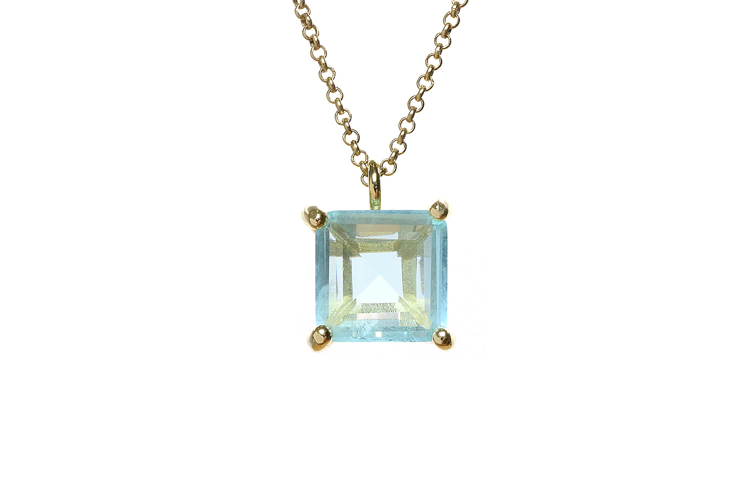 Sparkly Blue Topaz Necklace for Women - November Birthstone Jewelry Gift with Branded Box | Elegant Custom Gemstone Necklace for Parties, Weddings & Special Occasions