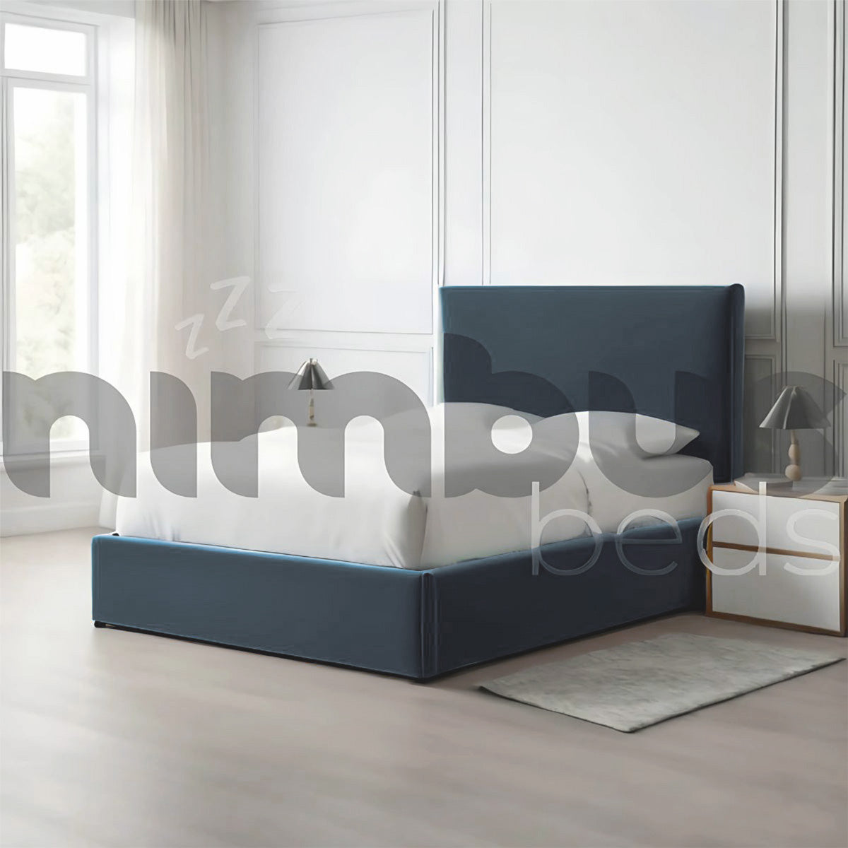 Queen Size One Panel Bed Frame - Sturdy Metal Platform Bed with Easy Assembly, No Box Spring Needed - Perfect for Modern Bedrooms, Guest Rooms & Small Spaces