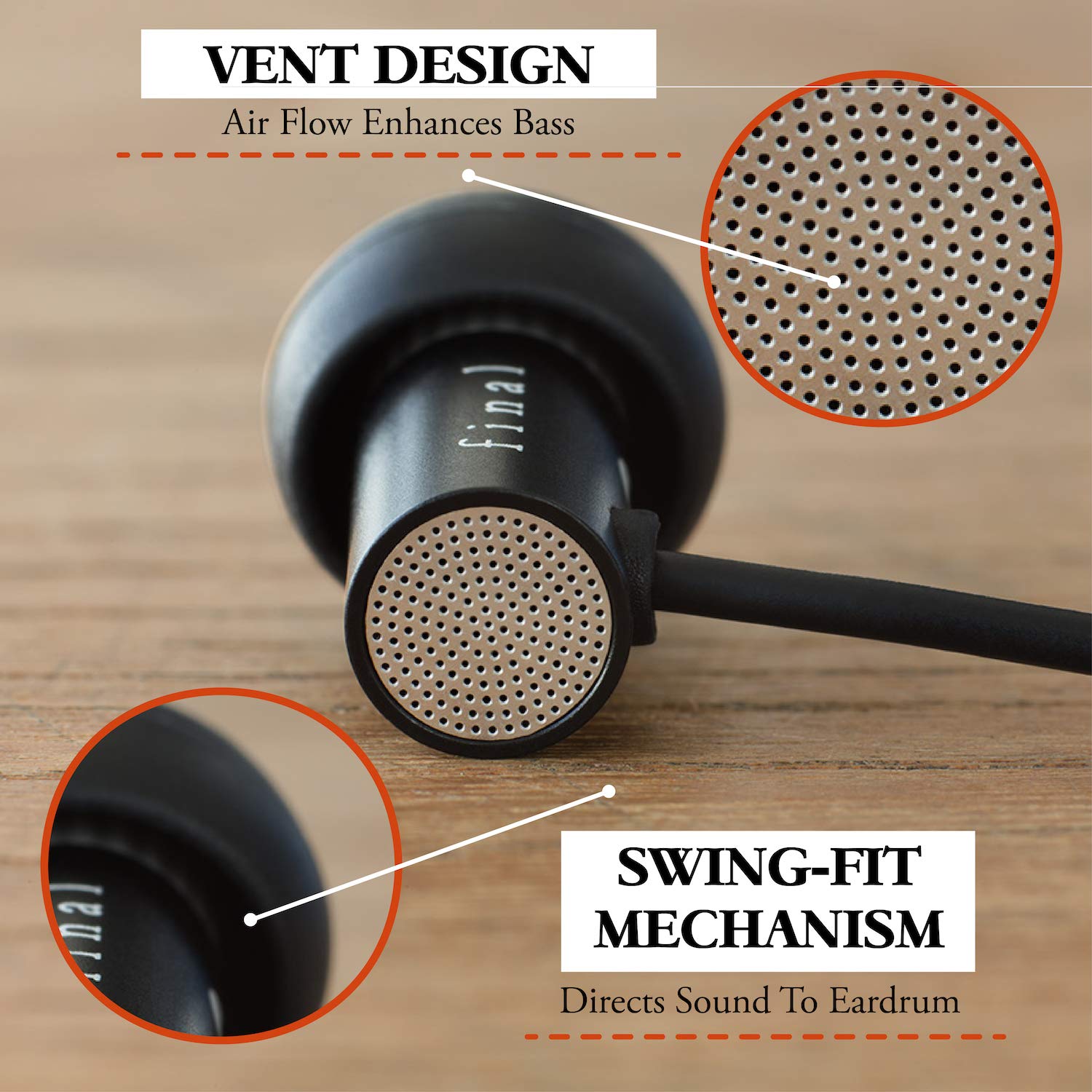 Final E2000 FI-E2DALCS High-Fidelity In-Ear Earphones with Microphone & Remote Control - Matte Silver | Perfect for Gaming, Music & Calls