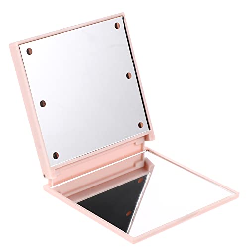 FOMIYES Mini LED Makeup Mirror - Foldable Portable Cosmetic Mirror with Light, Compact Travel Beauty Mirror for Women & Girls | Perfect for Home, Travel, and On-the-Go Touch Ups
