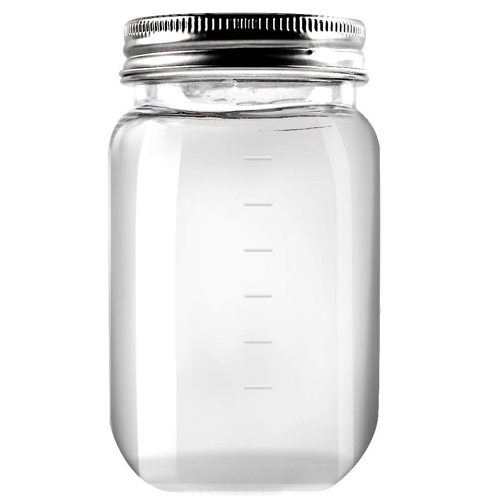 Novelinks 16oz Clear Plastic Jars with Screw-On Lids - BPA Free Refillable Round Containers for Slime, Kitchen & Household Storage (10 Pack) - Perfect for DIY Crafts, Food Storage & Organization