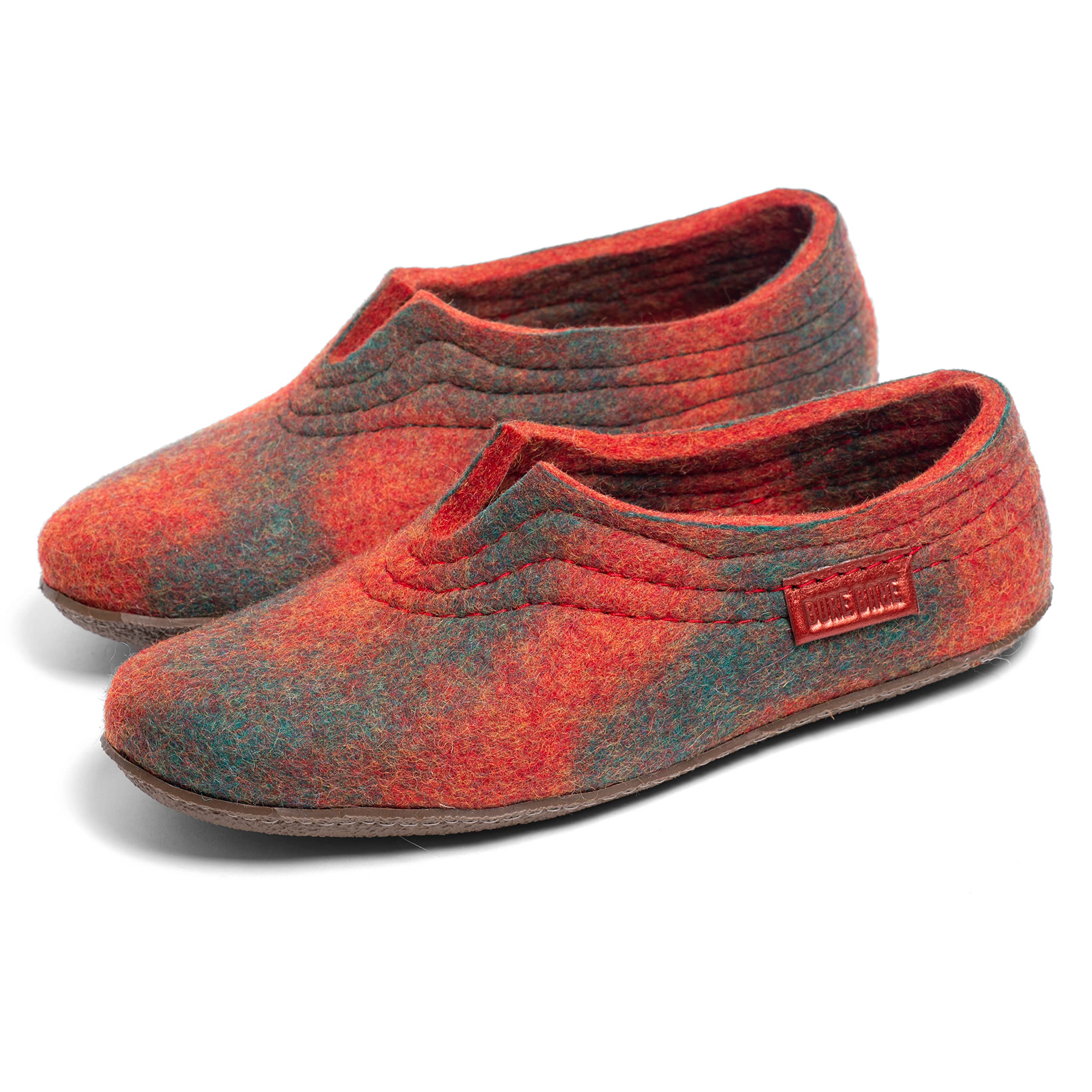 Women's Boiled Wool Slippers for High Instep - Cozy Indoor House Shoes for Winter Comfort & Relaxation at Home