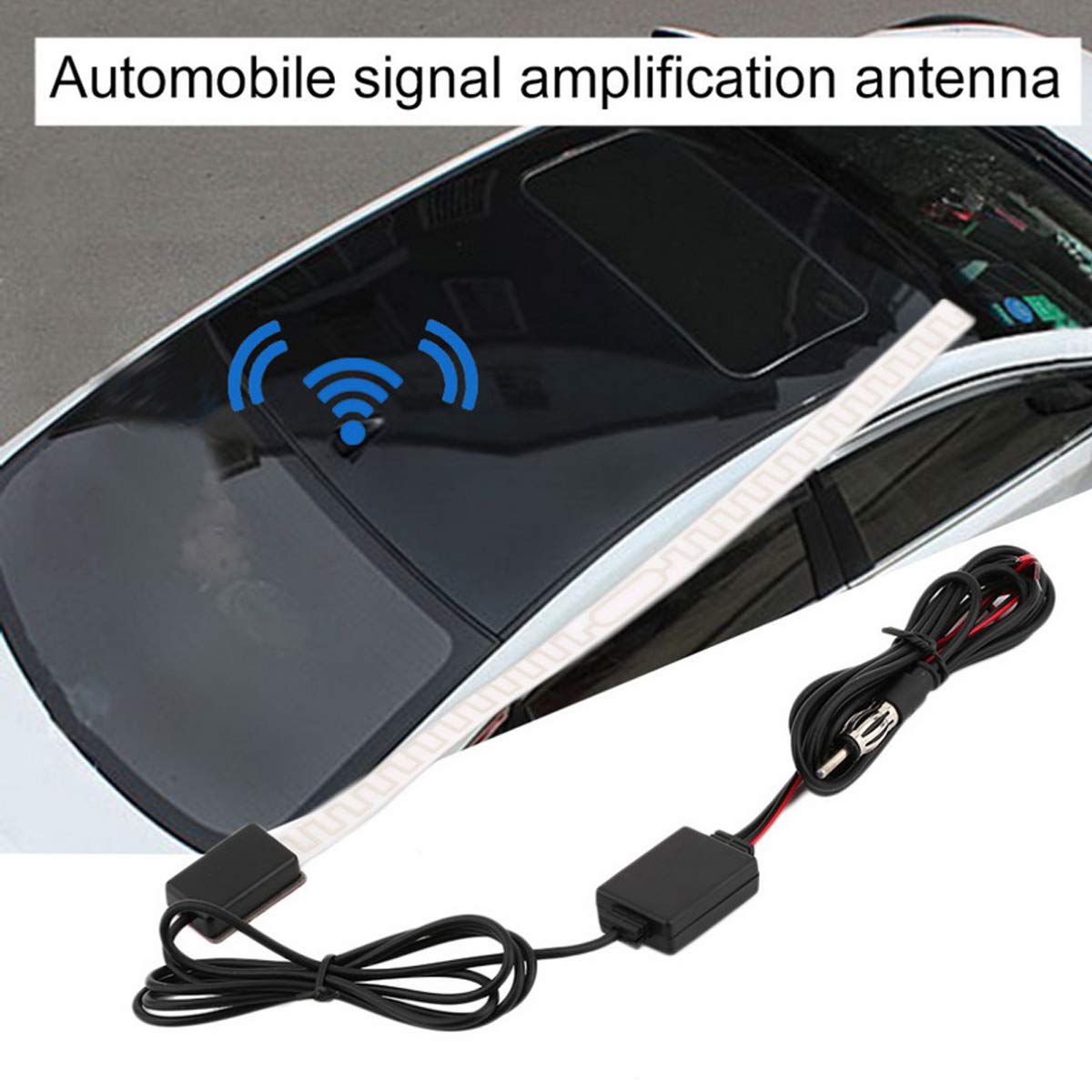 Universal Hidden Car Truck Boat Windshield Mount AM/FM Radio Antenna - High Performance FM Aerial for Clear Reception - Perfect for Road Trips, Marine Use & Off-Road Adventures