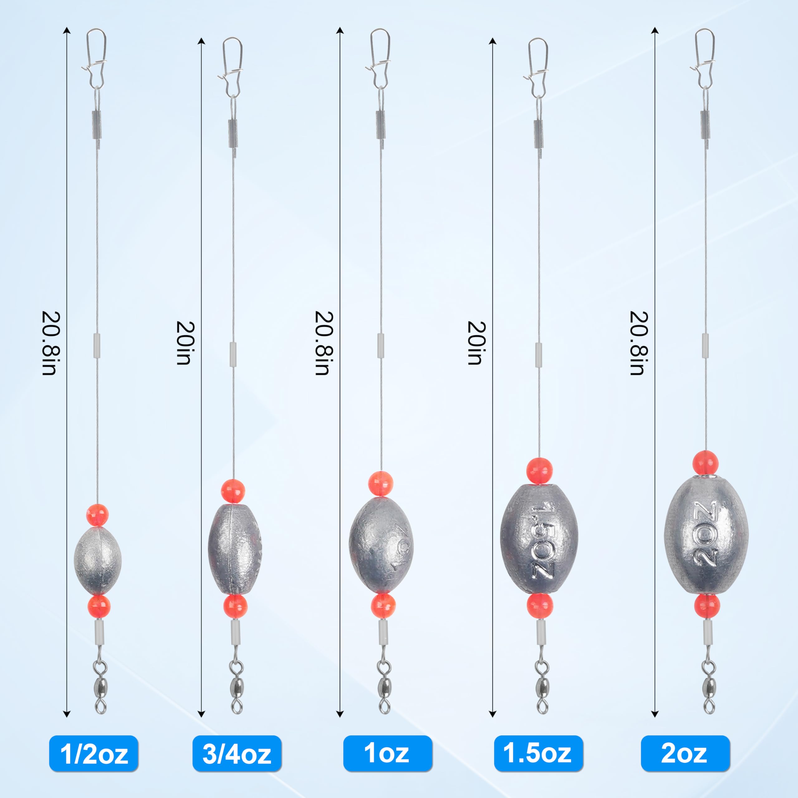 4/8pcs Stainless Steel Egg Fishing Sinker Rigs with Swivel Snap - Saltwater Flounder & Trout Bottom Fishing Gear for Ocean & Freshwater Angling - Perfect for Pier, Shore & Boat Fishing Adventures