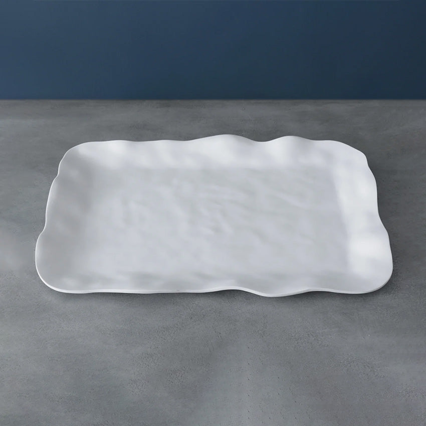 Beatriz Ball Vida Nube Rectangular Serving Tray - Elegant Silver-Plated Rectangular Tray for Entertaining, Dining, and Home Decor | Perfect for Parties, Weddings, and Gift Giving