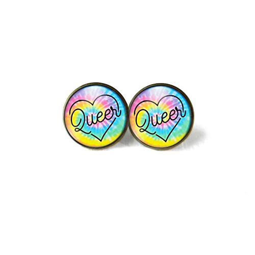 Death Devil Queer Earrings - LGBTQ+ Pride Jewelry with Pronoun Design, Marriage Equality & Love Wins Theme - Perfect for Pride Parades, LGBTQ+ Events, and Everyday Wear