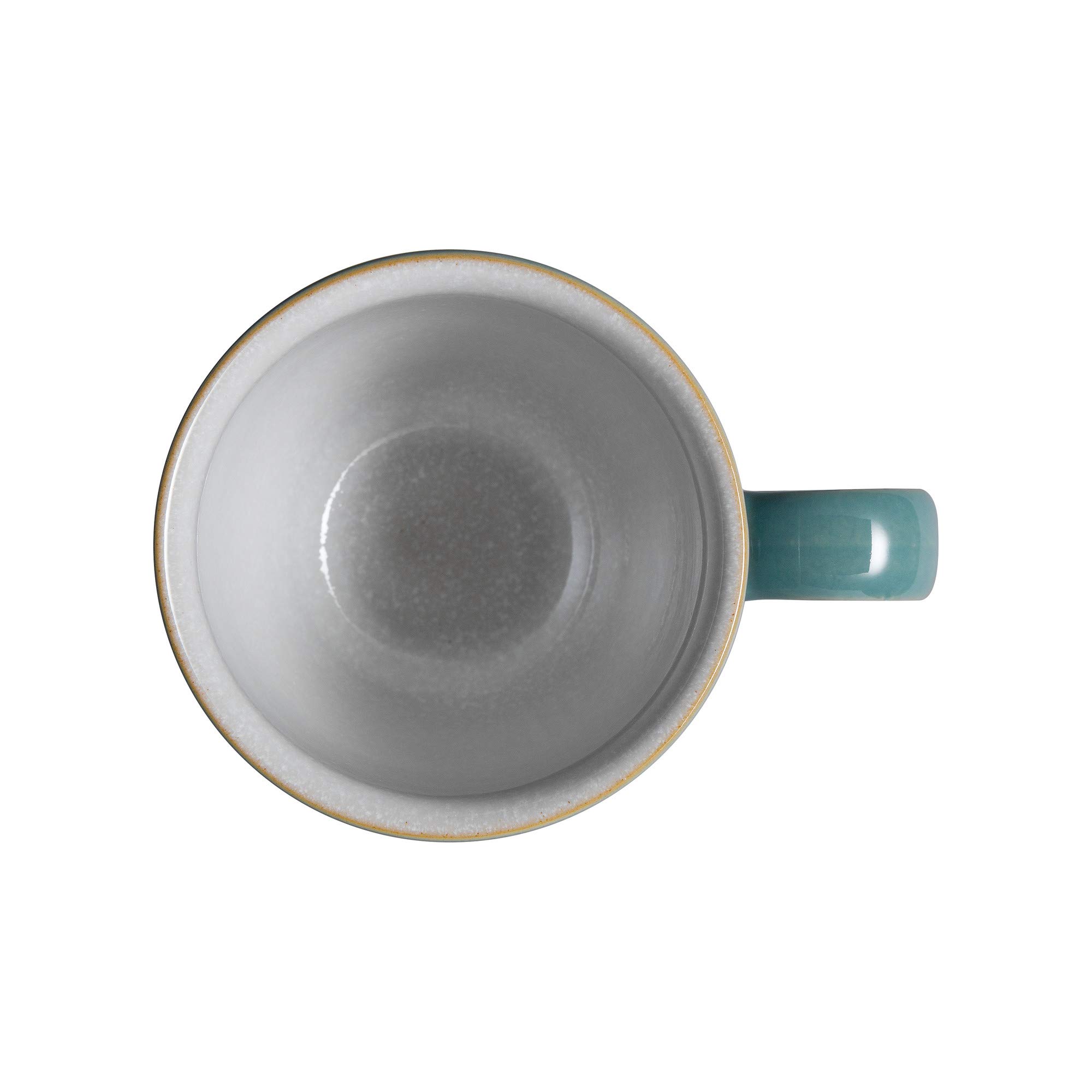 Denby Elements Fern Green Coffee Mug Set of 4 - 330ml Stoneware Ceramic Tea Cups for Home, Office, Kitchen & Gifts - Dishwasher & Microwave Safe - Chip Resistant - Perfect for Morning Coffee, Tea Break or Office Use