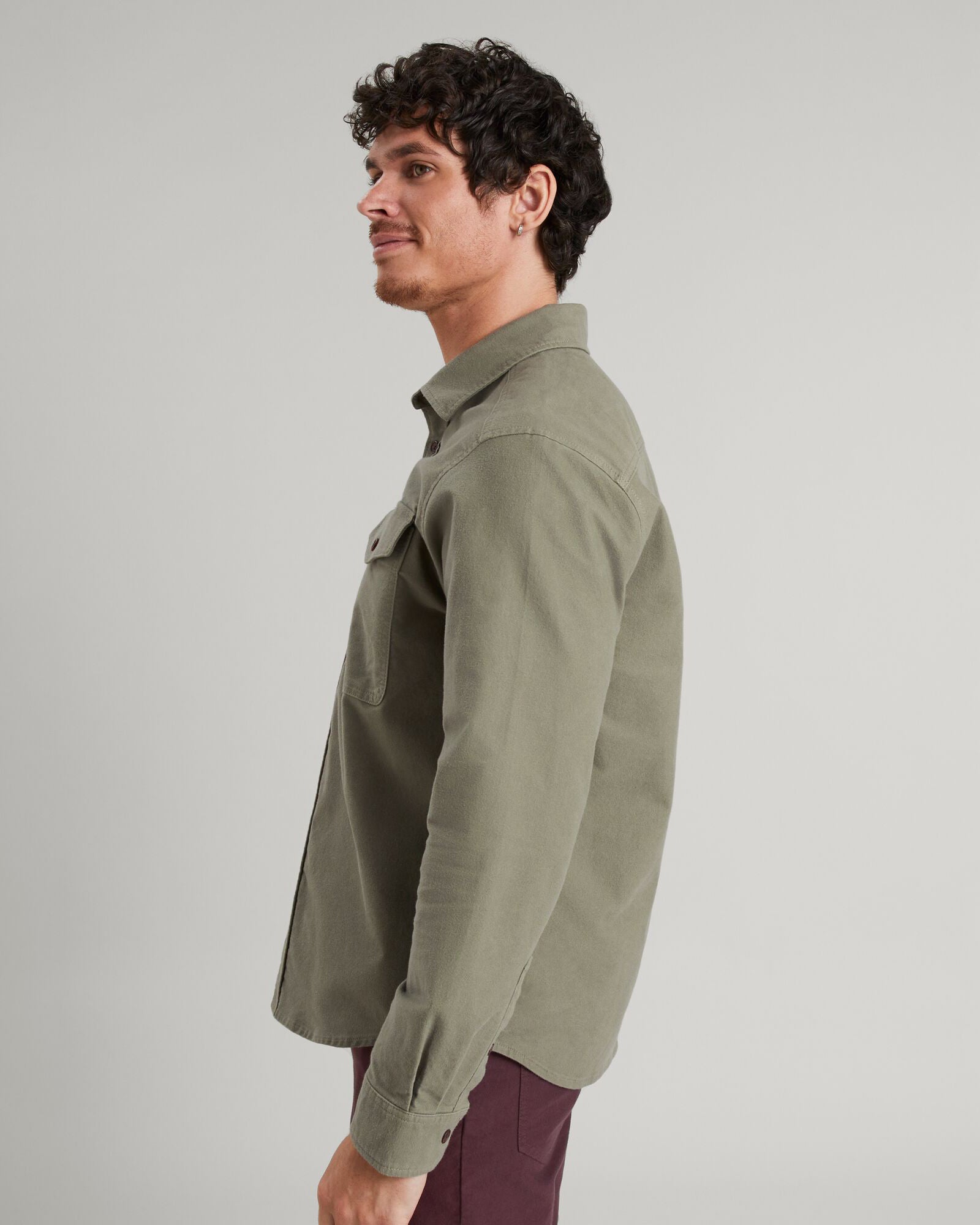 Men's Huntly Moleskin Long Sleeve Shirt - Comfortable Casual Button Down Shirt for Men, Beech Brown - Perfect for Outdoor Adventures, Office Wear & Everyday Style