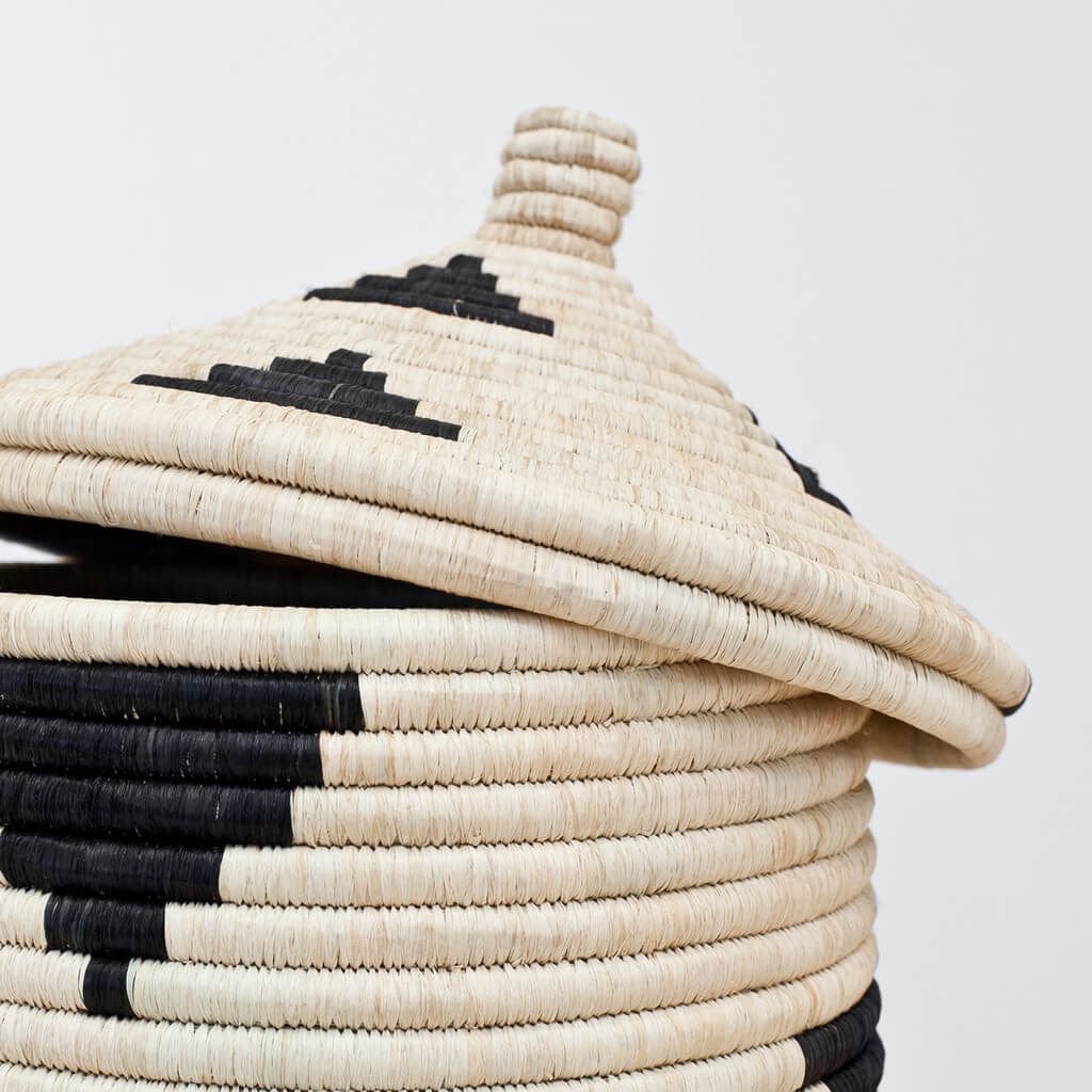 Nzuri Basket - Handwoven African Storage Basket for Home Decor, Organizing & Laundry - Perfect for Living Room, Bedroom & Bathroom Storage