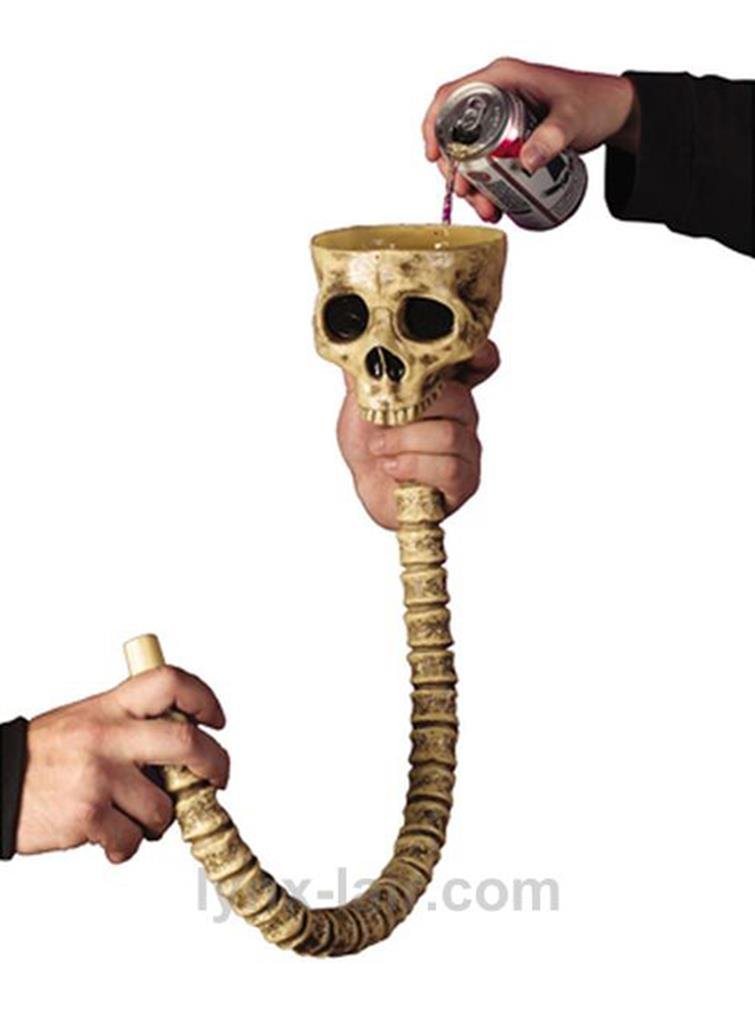 Fun World Skull Beer Funnel - Halloween Party Drinking Game Accessory for Beer Pong & Tailgating