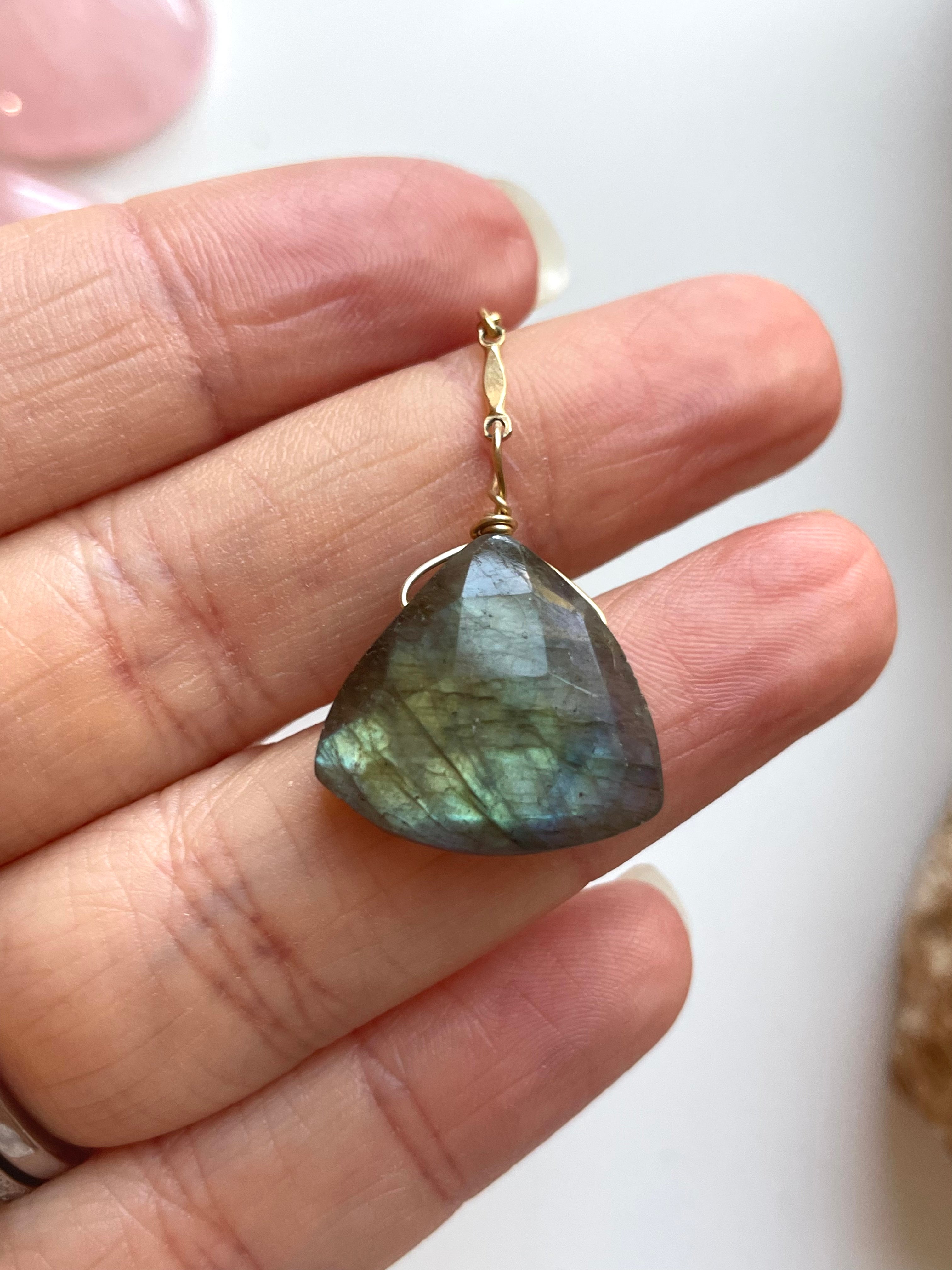 Gold Labradorite Dangle Drop Crystal Earrings for Women - Elegant Gemstone Jewelry for Party, Wedding & Everyday Wear