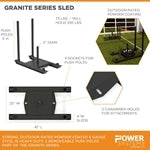 Power Systems Granite Series Sled - Heavy Duty Workout Sled for Strength Training & Conditioning | Perfect for Gym, CrossFit & Outdoor Fitness
