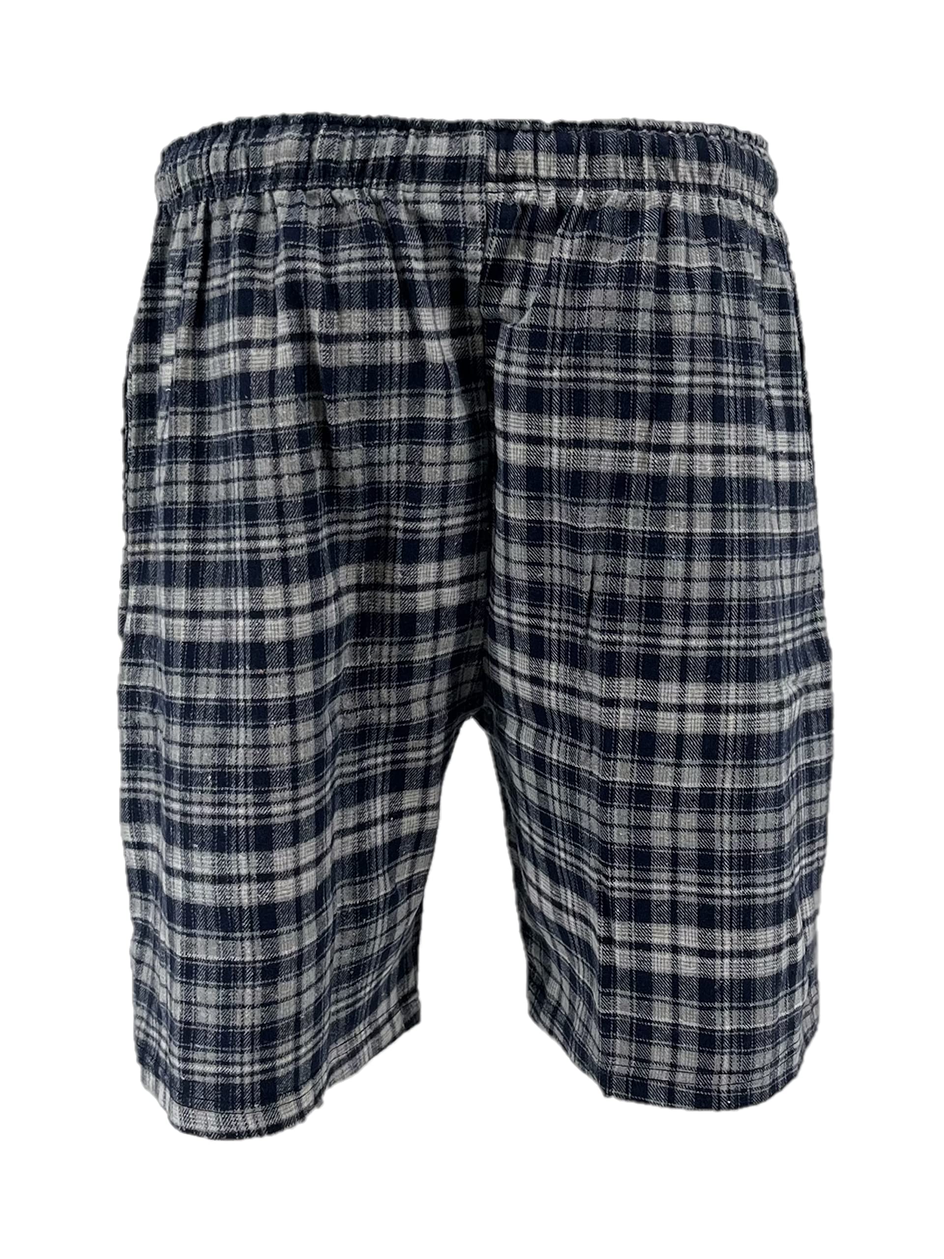 Men's Flannel Pajama Shorts - Super Soft Cotton Plaid Sleep Shorts with Pockets & Adjustable Drawstring - Perfect for Lounging, Sleeping & Home Comfort