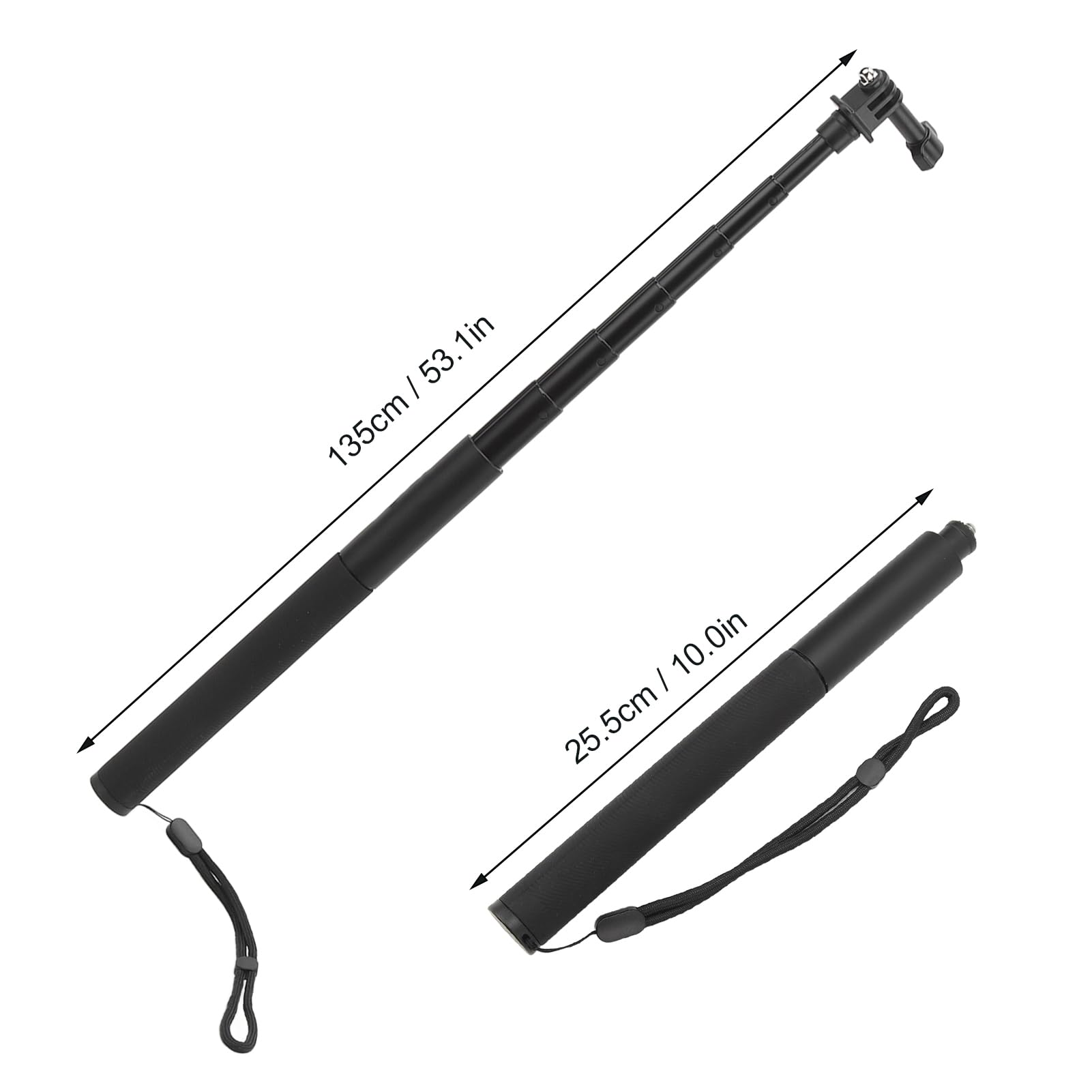 Best Aluminum Alloy Selfie Stick with Adjustable Length - Extendable Phone Tripod Mount for Sports Cameras & Smartphones | Perfect for Vlogging, Travel & Outdoor Adventures