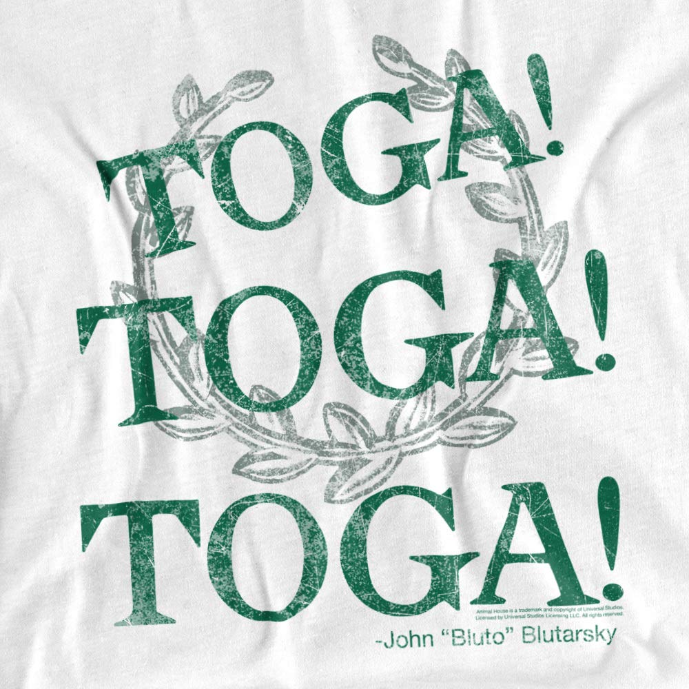 Animal House Toga Time Unisex Adult T-Shirt | Classic Movie Inspired Casual Wear for Men & Women | Perfect for College Parties, Halloween & Greek Themed Events
