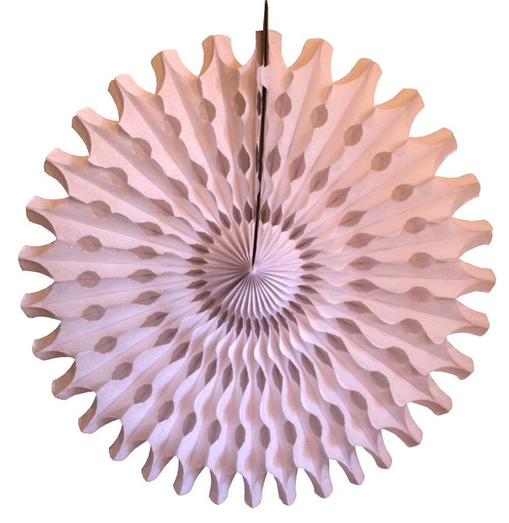 3-Pack 18 Inch White Honeycomb Tissue Paper Fans - Decorative Party Backdrop, Wedding Decor, Baby Shower & Home Decoration