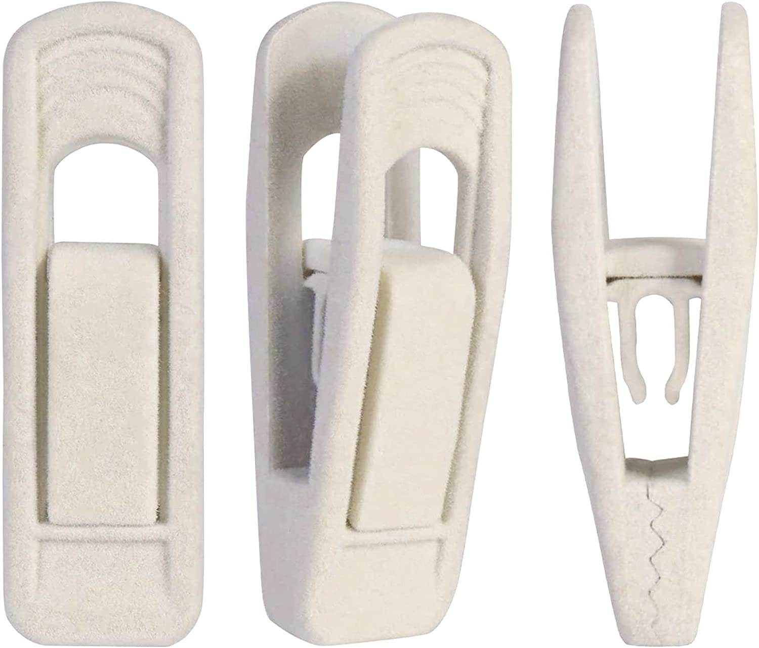 Velvet Hangers with Strong Finger Clips - 20 Pack Beige Non-Slip Clothes Hangers for Delicate Fabrics | Perfect for Closet Organization & Space Saving Wardrobe Storage