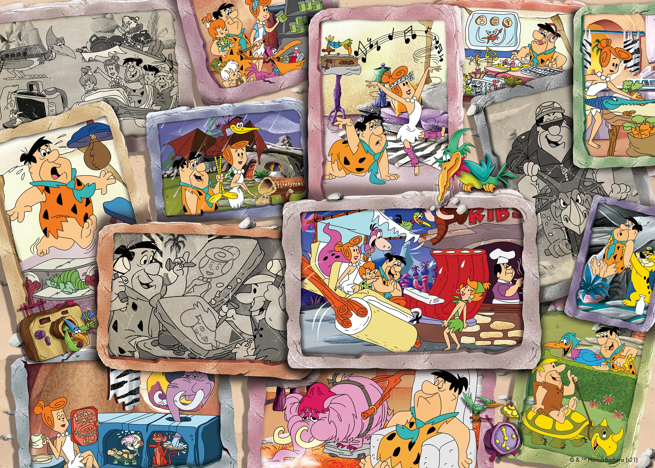 Ravensburger The Flintstones 1000 Piece Jigsaw Puzzle for Adults & Kids - Premium Puzzle Glue Included for Framing - 70x50cm (27.5x19.6in) - Fun Family Game Night & Home Decor Gift Idea