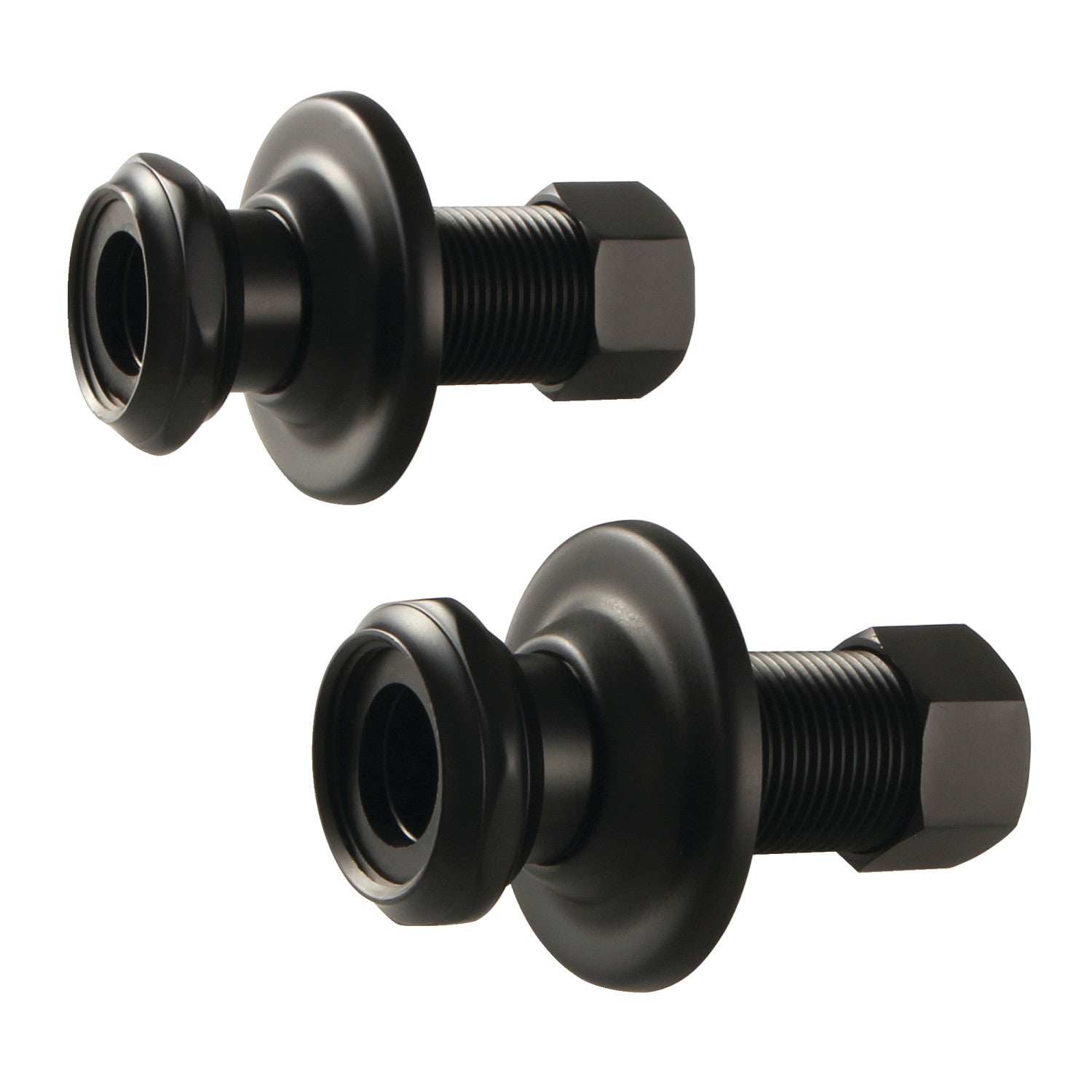AEU4100 Aqua Vintage 1 3/4 Inch Wall Union Extension in Matte Black - Perfect for Bathroom Fixtures, Plumbing Repairs & Vintage Style Home Decor