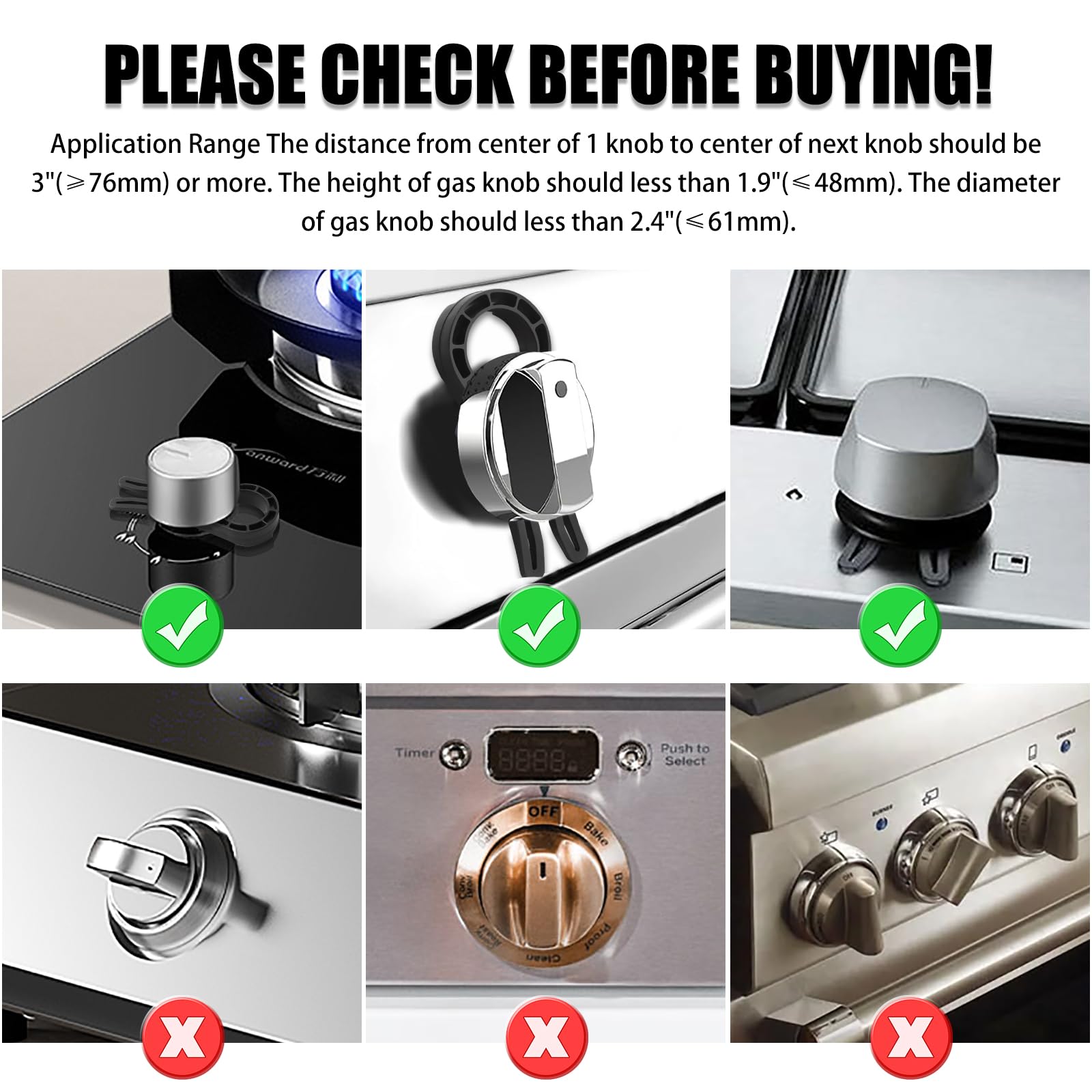Gas Stove Knob Safety Locks - 5 Pack Child & Pet Proof Oven Knob Covers - Heat Resistant Black Stove Locks for Kitchen Safety - Perfect for Homes with Toddlers or Curious Pets